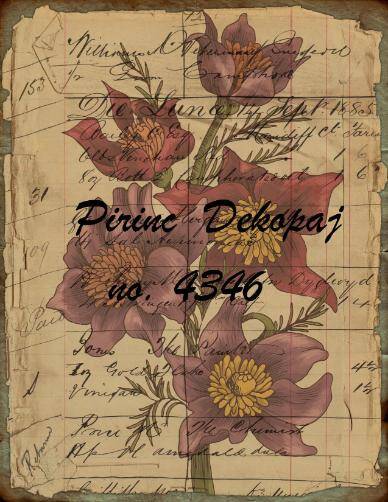 Çiçek Desenli Pirinç Dekopaj Model : 4346 - 1