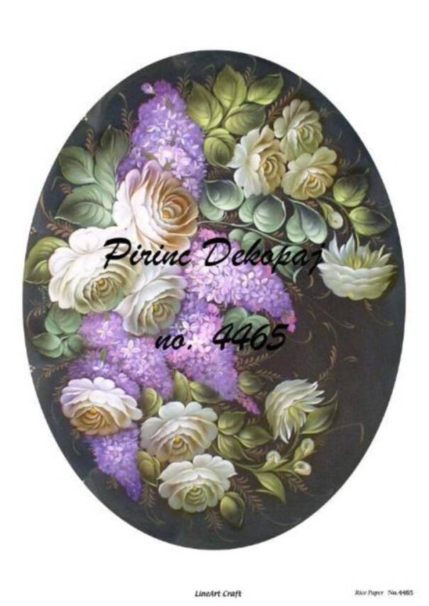 Çiçek Desenli Pirinç Dekopaj Model : 4465 - 1