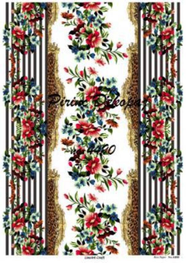 Çiçek Desenli Pirinç Dekopaj Model : 4490 - 1