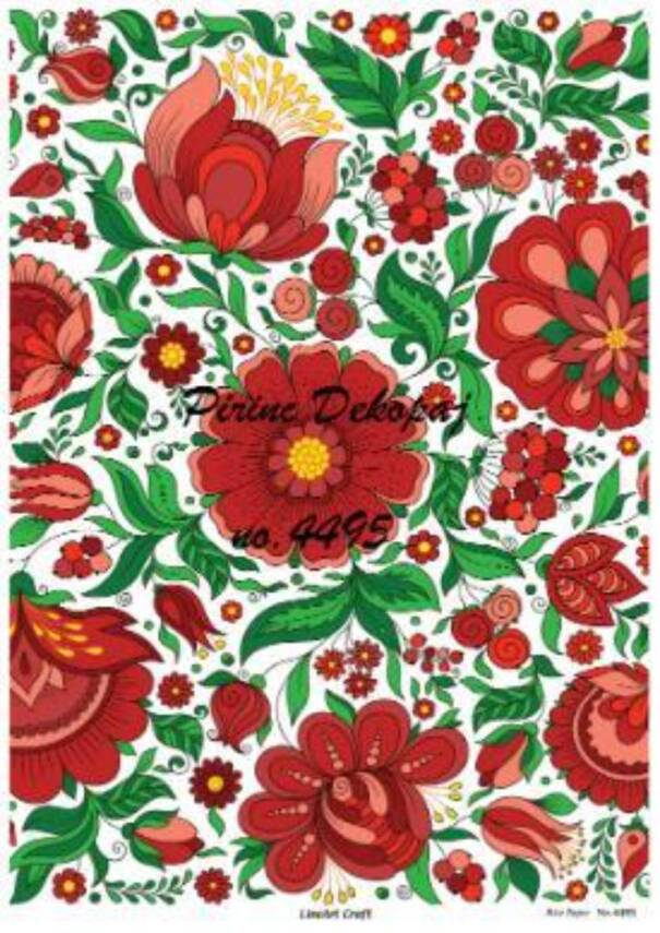 Çiçek Desenli Pirinç Dekopaj Model : 4495 - 1