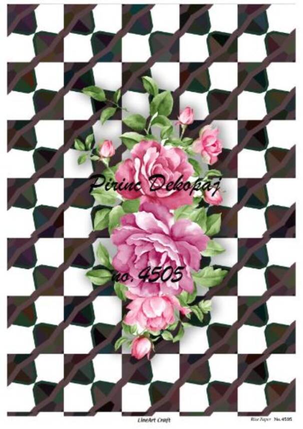 Çiçek Desenli Pirinç Dekopaj Model : 4505 - 1