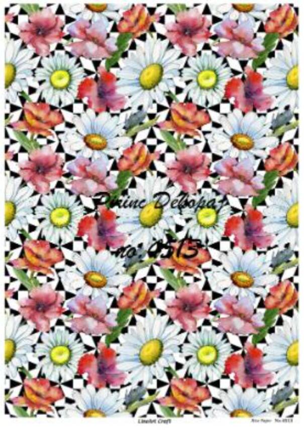 Çiçek Desenli Pirinç Dekopaj Model : 4513 - 1