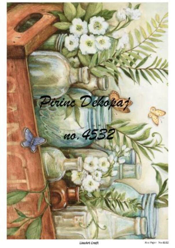 Çiçek Desenli Pirinç Dekopaj Model : 4532 - 1