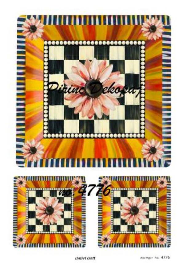 Çiçek Desenli Pirinç Dekopaj Model : 4776 - 1