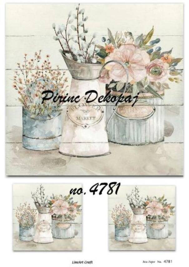 Çiçek Desenli Pirinç Dekopaj Model : 4781 - 1