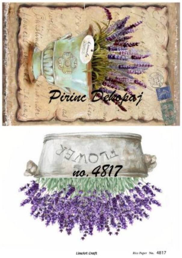 Çiçek Desenli Pirinç Dekopaj Model : 4817 - 1