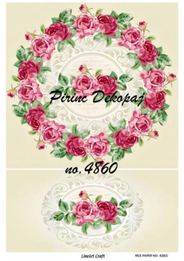 Çiçek Desenli Pirinç Dekopaj Model : 4860 - 1