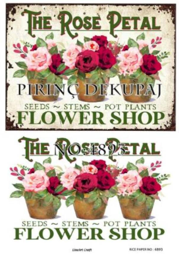 Çiçek Desenli Pirinç Dekopaj Model : 4893 - 1