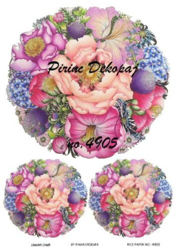 Çiçek Desenli Pirinç Dekopaj Model : 4905 - 1