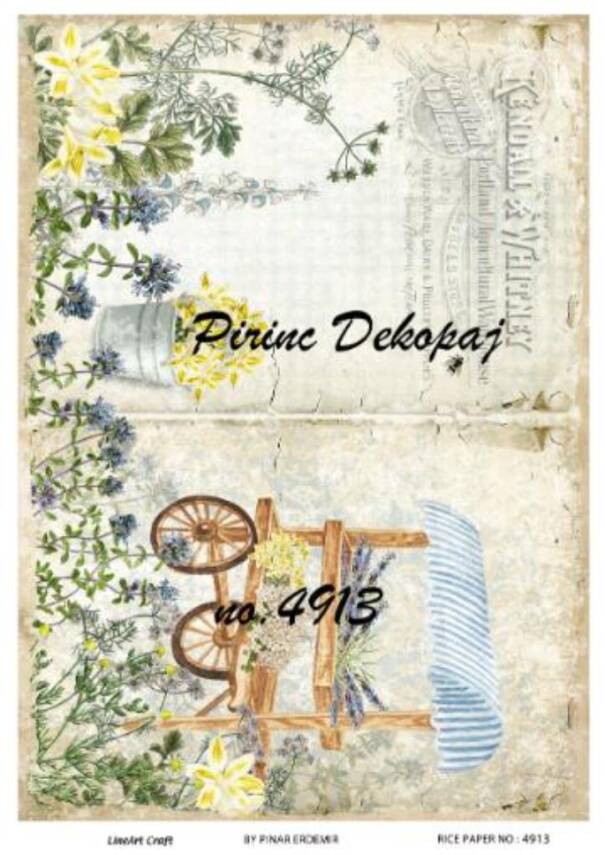 Çiçek Desenli Pirinç Dekopaj Model : 4913 - 1