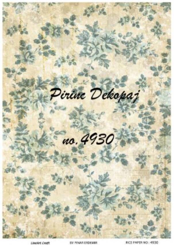 Çiçek Desenli Pirinç Dekopaj Model : 4930 - 1