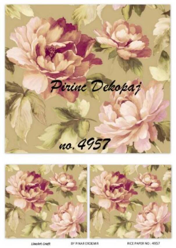 Çiçek Desenli Pirinç Dekopaj Model : 4957 - 1