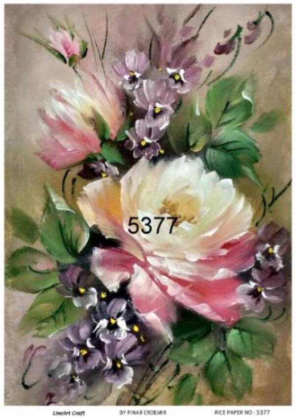 Çiçek Desenli Pirinç Dekopaj Model : 5377 - 1