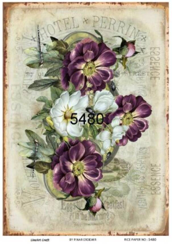 Çiçek Desenli Pirinç Dekopaj Model : 5480 - 1