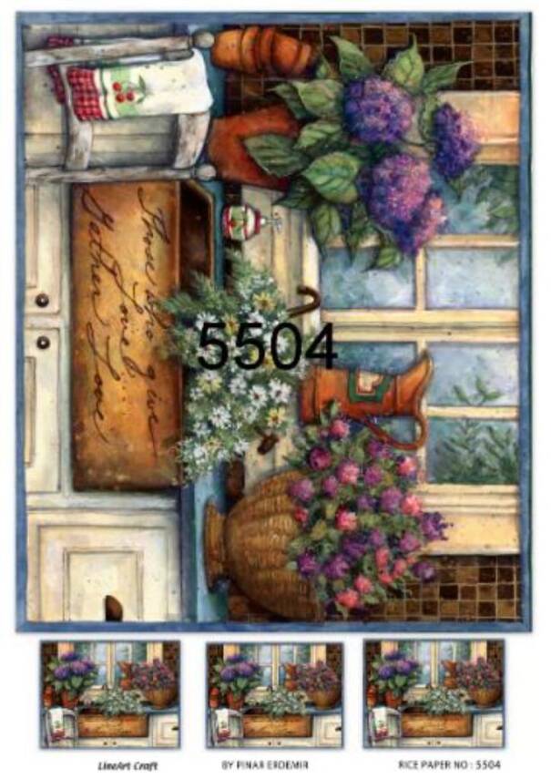 Çiçek Desenli Pirinç Dekopaj Model : 5504 - 1