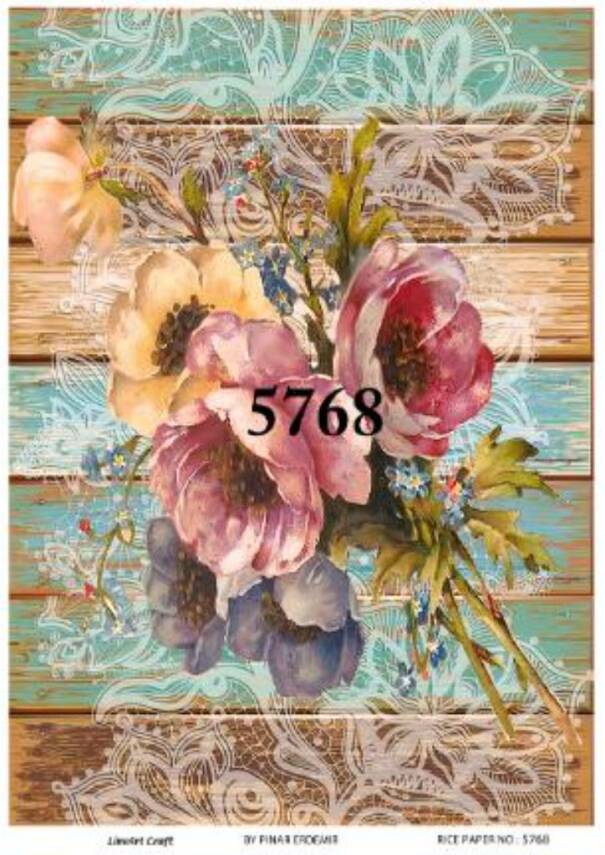 Çiçek Desenli Pirinç Dekopaj Model : 5768 - 1