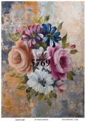 Çiçek Desenli Pirinç Dekopaj Model : 5769 - Line Art