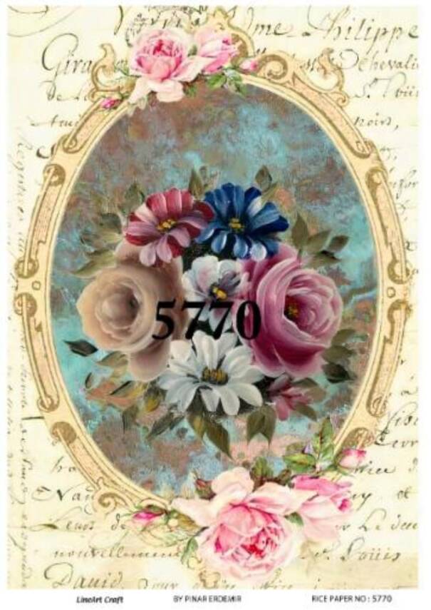 Çiçek Desenli Pirinç Dekopaj Model : 5770 - 1