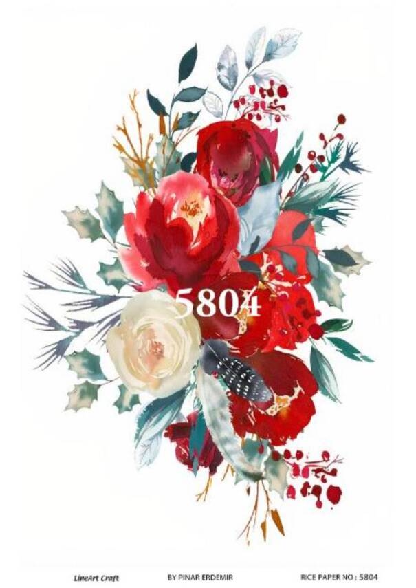 Çiçek Desenli Pirinç Dekopaj Model : 5804 - 1