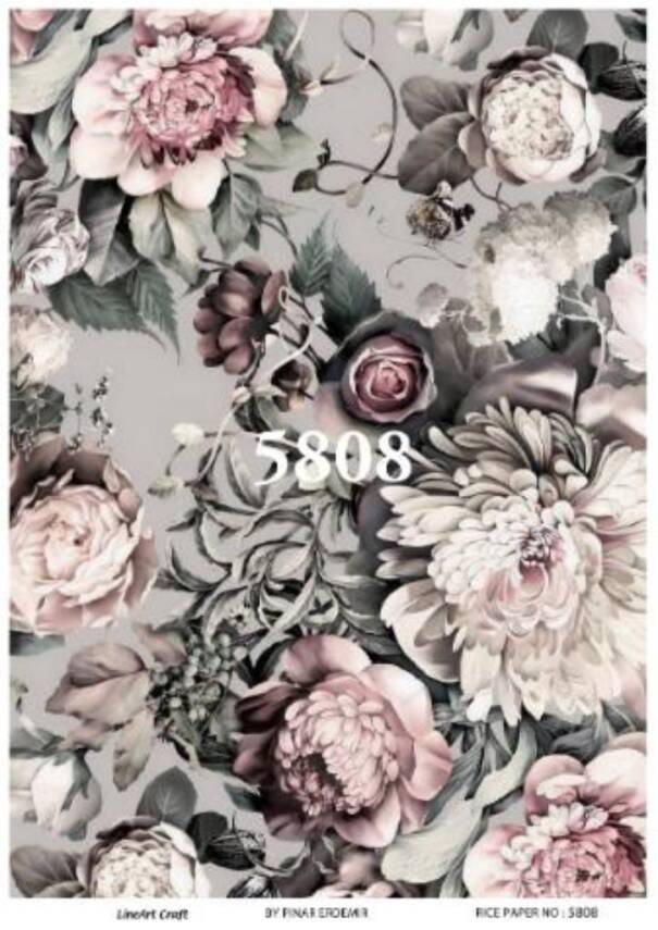 Çiçek Desenli Pirinç Dekopaj Model : 5808 - 1