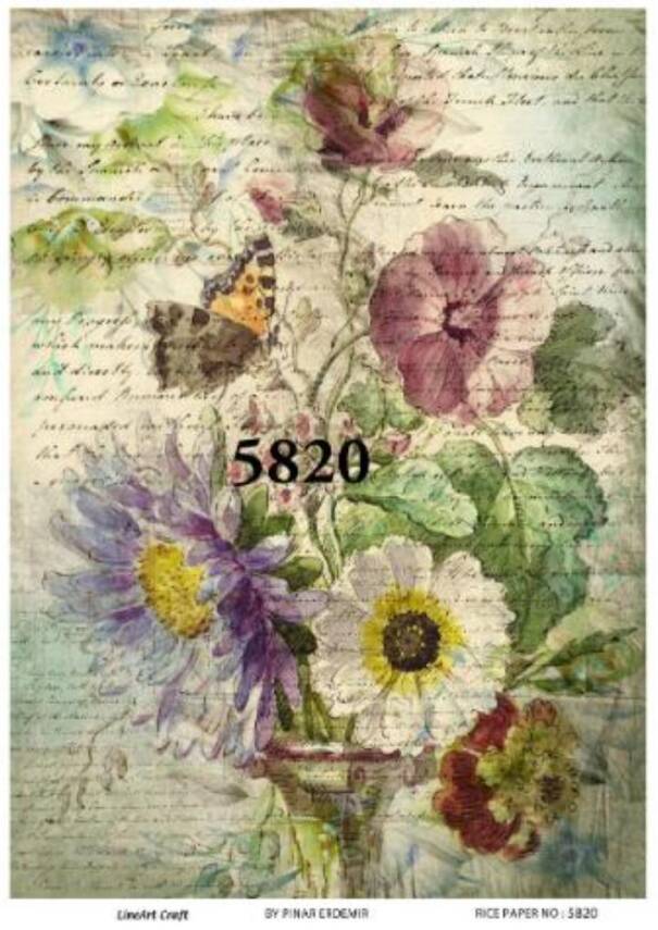 Çiçek Desenli Pirinç Dekopaj Model : 5820 - 1
