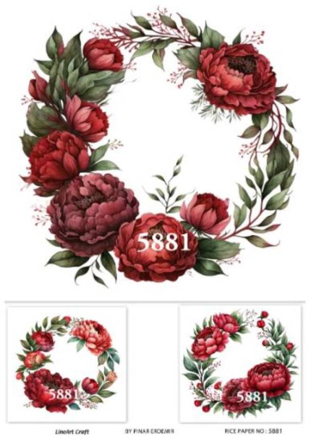 Çiçek Desenli Pirinç Dekopaj Model : 5881 - 1