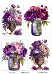 Çiçek Desenli Pirinç Dekopaj Model : 5890 - Line Art