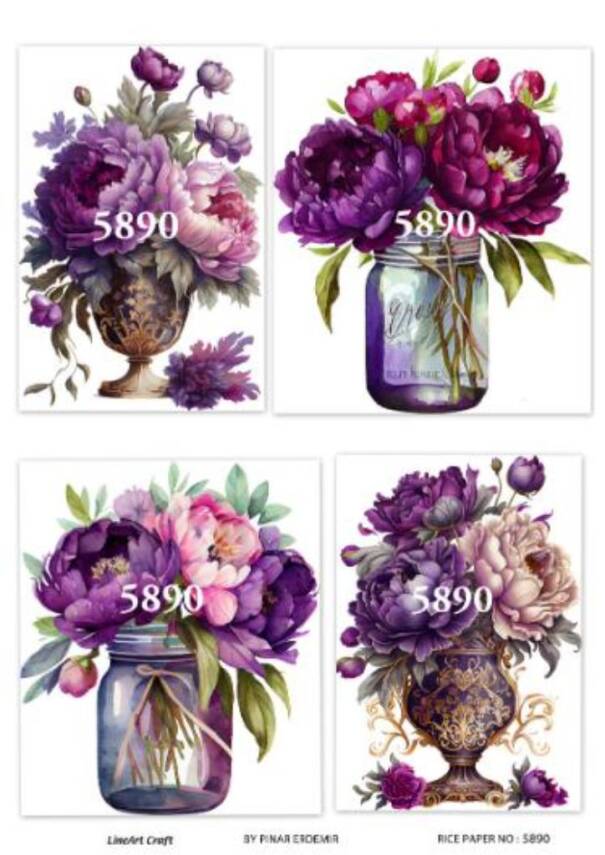 Çiçek Desenli Pirinç Dekopaj Model : 5890 - 1
