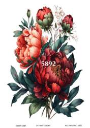 Çiçek Desenli Pirinç Dekopaj Model : 5892 - Line Art