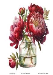 Çiçek Desenli Pirinç Dekopaj Model : 5894 - Line Art