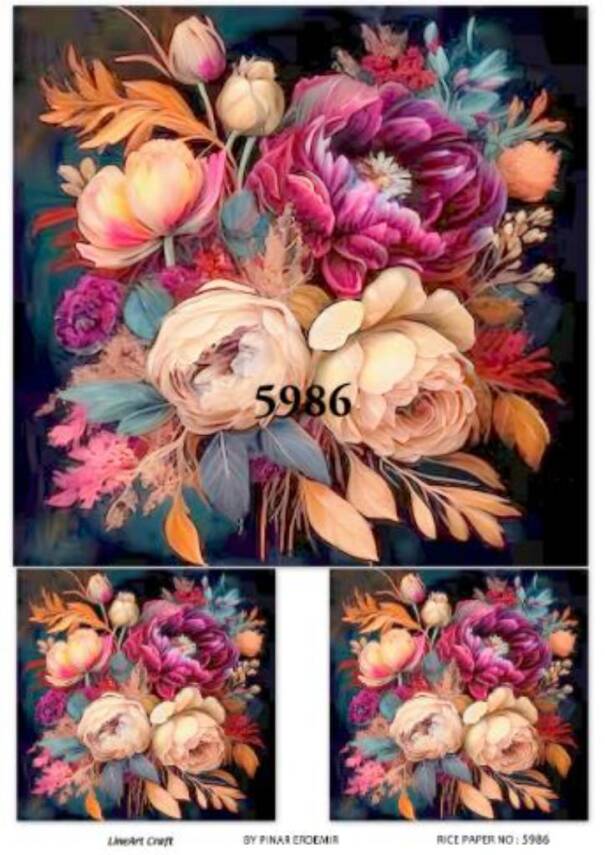 Çiçek Desenli Pirinç Dekopaj Model : 5986 - 1