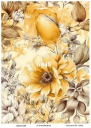 Çiçek Desenli Pirinç Dekopaj Model : 6048 - Line Art