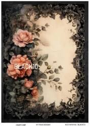 Çiçek Desenli Pirinç Dekopaj Model : BLACK10 - Line Art