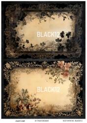 Çiçek Desenli Pirinç Dekopaj Model : BLACK12 - Line Art