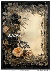 Çiçek Desenli Pirinç Dekopaj Model : BLACK14 - Line Art