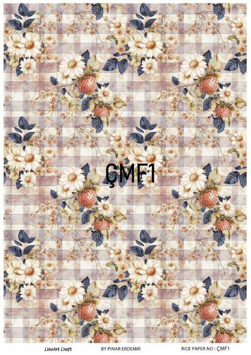 Çiçek Desenli Pirinç Dekopaj Model : ÇMF001 - 1