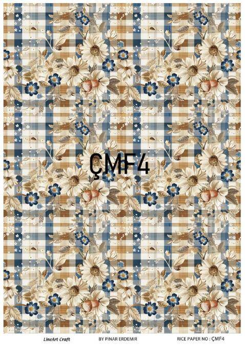 Çiçek Desenli Pirinç Dekopaj Model : ÇMF004 - 1