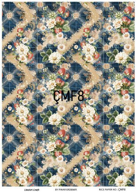 Çiçek Desenli Pirinç Dekopaj Model : ÇMF008 - 1