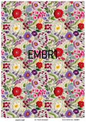 Çiçek Desenli Pirinç Dekopaj Model : EMBR01 - Line Art