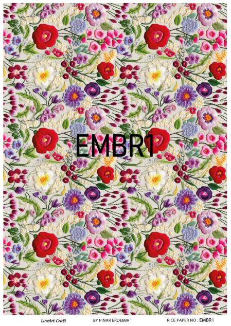 Çiçek Desenli Pirinç Dekopaj Model : EMBR01 - 1