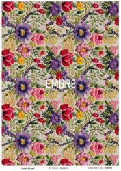 Çiçek Desenli Pirinç Dekopaj Model : EMBR03 - Line Art