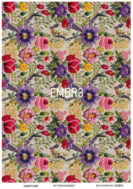 Çiçek Desenli Pirinç Dekopaj Model : EMBR03 - 1