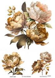 Çiçek Desenli Pirinç Dekopaj Model : JNJN08 - Line Art