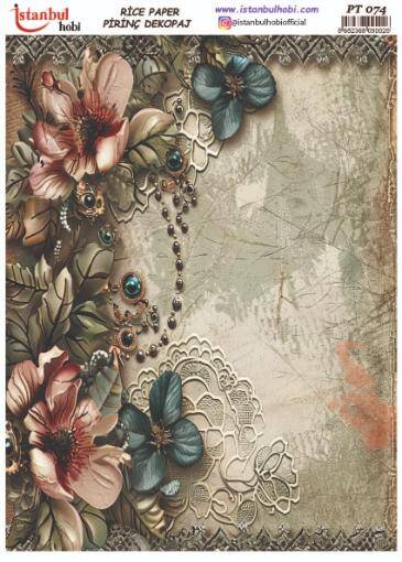 Çiçek Desenli Pirinç Dekopaj Model : PT 0074 - 1