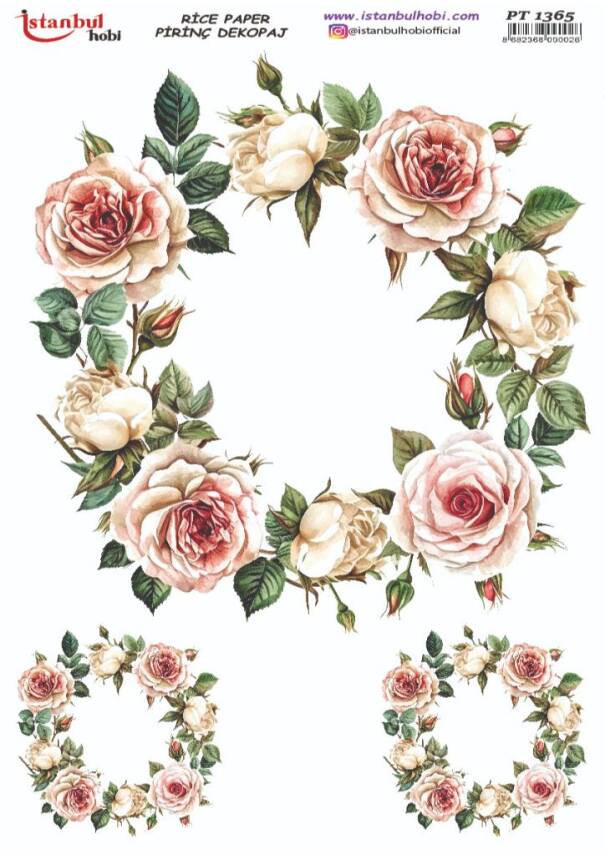 Çiçek Desenli Pirinç Dekopaj Model : PT 1365 - 1