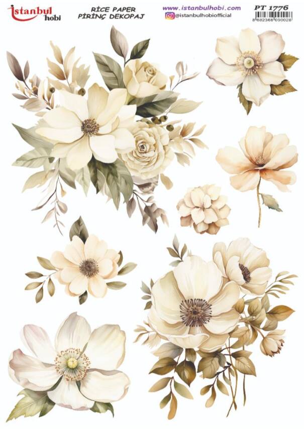 Çiçek Desenli Pirinç Dekopaj Model : PT 1776 - 1