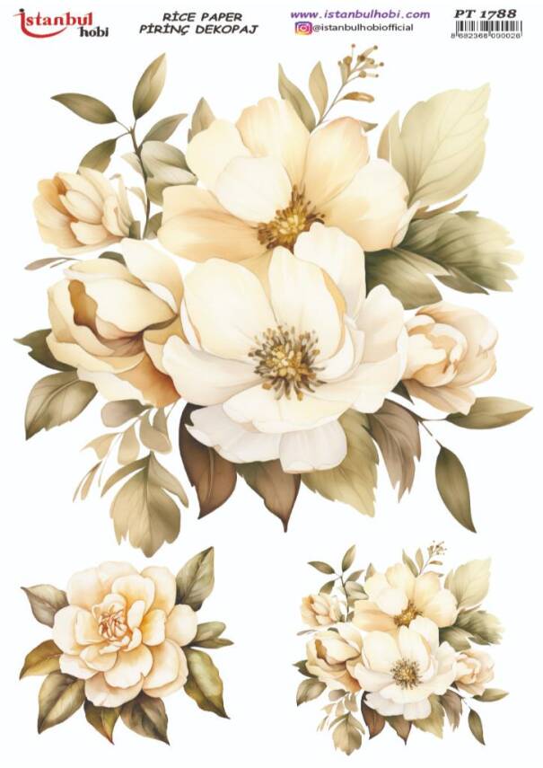 Çiçek Desenli Pirinç Dekopaj Model : PT 1788 - 1