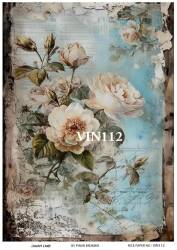 Çiçek Desenli Pirinç Dekopaj Model : VIN112 - Line Art