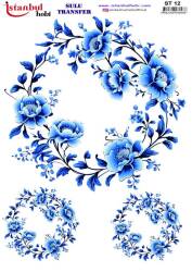 Çiçek Desenli Sulu Transfer Kağıdı STI-012 - Tual Hobi Craft İst
