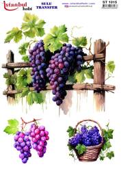 Çiçek Desenli Sulu Transfer Kağıdı STI-1015 - Tual Hobi Craft İst